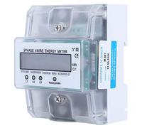 3 - Phase 4 - Wire DIN Rail Energy Meter, White Shell DTS1891, 50Hz, Compact Size - Durable Construction, LCD Backlight Display, Ideal for Sub - Meter Systems