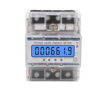 3 Phase 4 Wire Energy Meter Backlit Lcd Display Din Rail Installation Electricity Meter 10 100a 230 400vac For Office Industrial Hospital Use
