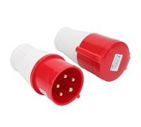 3 Phase 5 Pin Waterproof Industrial Connector, 32Amp 415V IP44 Industrial Plug Socket Set 3P+N+E, 32amp 3 Phase Plug for Industry Airport Dock Metallurgy