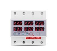 3 Phase 63A Din rail adjustable Over Under Voltage current limit protection Relay Protector Synchronous Asynchronous AUOQKQUT