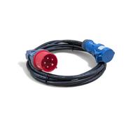 3 Phase Adaptor 16A-5 Pin Plug 415v to Single Phase 16A 3 Pin 230V Socket Adaptor Ultra Flexible HO7RN-F Cable (0.5 Metre)
