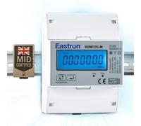 3-Phase Bidirectional Three-Phase Electricity Meter [SDM72DM-V2] with RS485 Modbus, S0 Pulse Output and LCD Display for Precise Import - Export - Power Monitoring