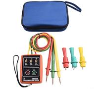 3-phase Current Tester, 3 Phase Se quence Presence Tester, 3 Phase Rotation Detector Indicator with LED and Buzzer Indicator Inspector