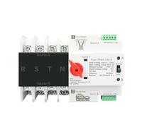 3 Phase Din Rail ATS Dual Power Automatic Transfer Switch Electrical Selector Switches Uninterrupted Power 4P 63A 100A 125A(110V,125A)