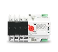 3 Phase Din Rail ATS Dual Power Automatic Transfer Switch Electrical Selector Uninterrupted Power 4P 63A 100A 125A 1Pcs(220V,63A)