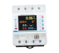 3 Phase Electricity Meter for App Control with 100A Bidirectional and Surge Protection, 3P4W PV Meter for Solar Systems, DIN Rail Mount LCD Display