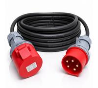 3 Phase Extension Lead - 32A 5 Pin 25m 415V IP44 H07RN-F Heavy Duty Rubber Cable - PAT tested 25 Metre
