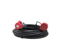 3 Phase Extension Lead 32A 5 Pin 25m - 6mm² H07RN-F Heavy Duty Rubber Cable - 415V IEC 60309 3P+N+E - IP44 Industrial Grade Higher Protection - PAT Tested (25 METRE)