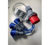 3 PHASE MCB SPLITTER Adaptor- 5 PIN 32A TO 3 X 16A 3 PIN Single phase Sockets- 16A MCB Protected
