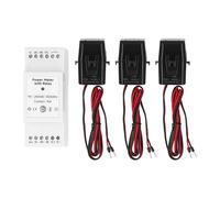 3 Phase Monitoring Relay, Home Energy Meter 90-A 3 Phase Current Voltage Amperage Energy Meter with 3 Clamp Current Transformer for 3 Phase Motor