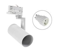 3 Phase Power Track Spotlight Alu White GU10 Socket For Erco Eutrac SLIP003008