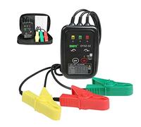 3 Phase Rotation Tester Non Contact Voltage Tester Phase Sequence Detector Short Detection 70V~600V Ac Phase Rotation Meter Live Wire Inspection Phase Meter with 0.6m Cable Length,Carrying Bag