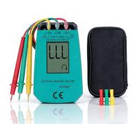 3 Phase Sequence Presence Rotation Tester, AC 40-600V 3 Phase Rotation Meter Sequence Rotation Tester Sequence Presence Rotation Indicator Detector, Low Voltage Automatic Reminder