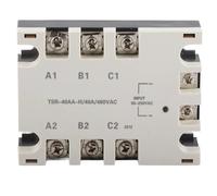 3 phase SSR, 3 Phase 40A AC AC Solid Relay SSR Input 90-250VAC Load 24-480VAC TSR-40AA H