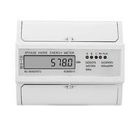 3 Phase Watt Hour Meter with LCD Display 380V 7P Rail Mounting