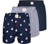3 Phil & Co Webboxer Men's American Boxer Shorts Christmas X-Mas Santa, Snowman - Snowman, XXL