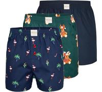 3 Phil & Co Webboxer Men's American Boxer Shorts Christmas X-Mas Santa, Teddy Bear - Teddy Bear, XL