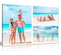 3 Photo Collage Landscape Personalised Canvas Print - Custom Photo Collage Wall Art - Multiple Sizes via “Customise Now” - Custom Printed Gift for Home & Occasions