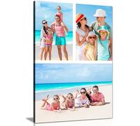 3 Photo Collage Portrait Personalised Canvas Print - Custom Photo Collage Wall Art - Multiple Sizes via “Customise Now” - Custom Printed Gift for Home & Occasions