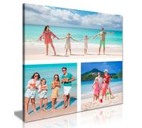 3 Photo Collage Square Personalised Canvas Print - Custom Photo Collage Wall Art - Multiple Sizes via “Customise Now” - Custom Printed Gift for Home & Occasions