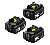 3 Piece 18V 12.0Ah Lithium Ion Battery Compatible With Makita DDF487 DTW700 DGA404 DTD173 DHP487 Power Tool Battery Replacement