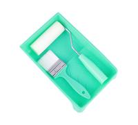 3 Piece 4Inch Paint Roller with Sponge Tray for Interior Wall and Furniture Lint Paint Roller