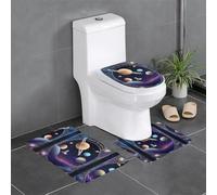 3 Piece a Cosmic Voyage Bathroom Rugs Set, Non-Slip Water Absorbent, Thick Comfortable for Home, Spa, and Hotel
