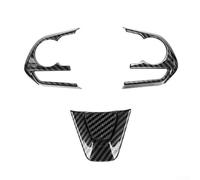 3-piece Abs Carbon Fiber Steering Wheel Epoxy-coated Scratch-resistant for Easy-tape Installation Black Trim Kit for (2019-2024) - Superior