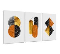 3 Piece Abstract Art HD Printed Posters And Prints on Canvas Living Room Office Wall Art Print Modern Artwork Home Decor (Wooden Stretched,80x120cmx3pcs,Light luxury geometric)