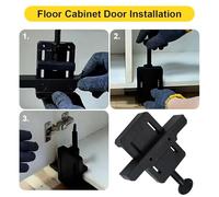 3-Piece Adjustable Cabinet Door Installation Positioner Tool Set - Drill Template Guide for Hinge Mounting, Cabinet Jig for Kitchen & Bathroom Cabin