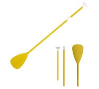 3-Piece Adjustable SUP Paddle, Lightweight Aluminum Shaft, Flip-Lock Adjustment System, Keyed Shaft Anti-Twist, Single Blade/Yellow