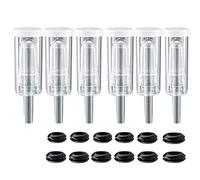 3-Piece Airlock with 12PCS Silicone Grommets 6 Pack,Fermentation Airlock High Transparency, Brewing Airlock Kit Preserving, Brewing, Making Wine, Fermenting Sauerkraut, Kimchi