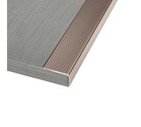 3-Piece Aluminum Stair Nosing Edge Trim, Waterproof Anti-Slip L-Shape Step Edge Trim Strips, (Grey,W 4 x H 2cm)(Purple,W 10 x H 3cm)