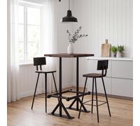 (3 piece) vidaXL Bar Set Dining Room Kitchen Dining Table and Chair Solid Reclaimed Wood