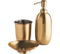 3 Piece Bathroom Accessory Set, Soap Dispenser, Dish and Tumbler 4 Styles