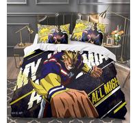 3 Piece Bedding Set MHA Quilt Cover Midoriya Izuku/Dabi Duvet Cover Anime Digital Print Soft Comforter Cover with 2*Pillowcase Home Decor for Adults and Kids (Single)