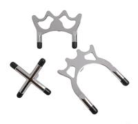 3-Piece Billiard Bridge Head Set Metal Rubber (Silver(with Rubber))