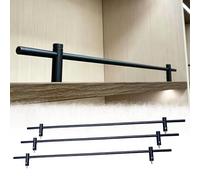 3 Piece Black Floating Shelf Brackets Set - Stylish Minimalist Wall Supports with Anti-Fall Design for Kitchen & Home Decor, 11" (28 cm) Storage Solution