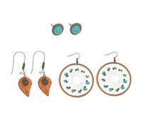 3-Piece Bohemia Tassel Dangle Earrings Set Fashion Jewelry for Women and Girls Stylish Beaded Hanging Earrings Lightweight and Versatile Accessories