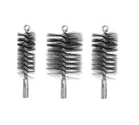 3 Piece Brush Set for Chimney, Boiler, and Stove Pipe Cleaning with Carbon Steel Wire Bristles for Effective Dirt Dislodging