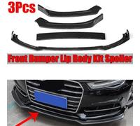 3 Piece Car Front Bumper Lip Diffuser Spoiler Splitter Cover Trim For A6 Sport 2016-2018 Front Bumper Lip Spoiler(Carbon Look)