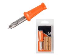 3-Piece Carp Fishing Drill Tool Set with 4mm 6mm 8mm Bits for Boilie Bait Ball Making, Plastic Orange Kit for Anglers on Lake Trips(8mm)