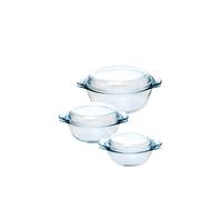 3 Piece Casserole Set Pyrex Clear One Size