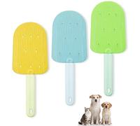 3 - Piece Cat Tongue Comb Set - Ideal for Long - Haired Cats, Comfort - Grip, Remove Hairballs & Shedding,Shedding Cat Brush for Long Haired Cats,Grooming Tongue Brush
