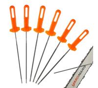 3-Piece Chainsaw Sharpener Kit with Handle - 5/32", 3/16", 7/32" Chainsaw Files for Chainsaw Chain Sharpening | Round File Handle | Saw File Set