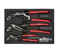 3 Piece Classic Grip Adjustable Water Pump Pliers Tray Set
