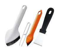 3-Piece Cleaning Brush Set, 1-Piece Cleaning Shovel, 3-in-1 Cleaning Brush, Groove Cleaning Brush, Floor Gap Brush, Sink Brush, Suitable for Kitchen and Bathroom Cleaning