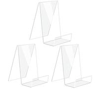3-Piece Clear Acrylic Storage Rack - Book & Display Stand, Transparent Plastic for Books & Notebooks