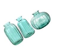 3 Piece Clear Glass Ribbed Buds Vases Collection Contemporary Design Flower Arrangements Pots Enhances Interior Space Clear Ribbed Glass Vases