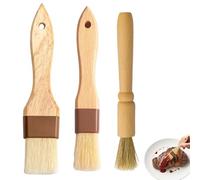 3-Piece Cooking Brush Set, Durable Pastry Brushes for Baking, Basting Brush and Oil Brush for Cooking, Ideal for Glazing, Marinating and Applying Sauces